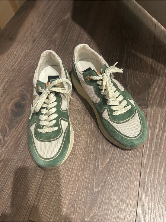 Golden Goose Shoes - Golden Goose Green and Cream Women's Sneakers